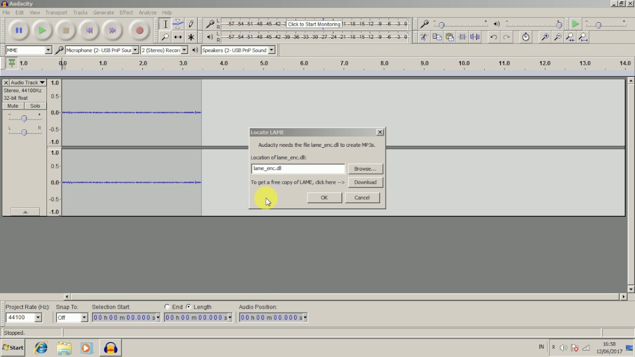lame file for audacity